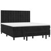 vidaXL Boxspringbett mit Matratze Schwarz 160x200 cm Samt