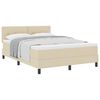 vidaXL Boxspringbett mit Kopfteil Creme 140 x 190 cm Stoff