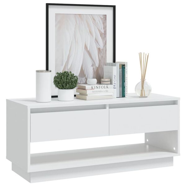 vidaXL TV-Schrank Weiß 102x41x44 cm Holzwerkstoff