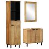 vidaXL 3-tlg. Badm&ouml;bel-Set Braun Massivholz Mango