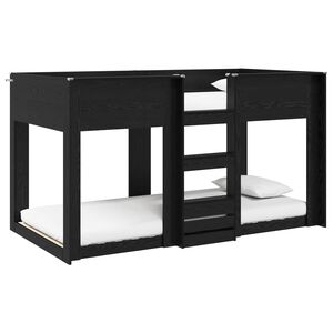 vidaXL Etagenbett f&uuml;r Kinder Schwarz Eichen-Optik 90 x 190 cm