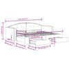 vidaXL Tagesbett Ausziehbar mit Schubladen Hellgrau 80x200 cm Samt