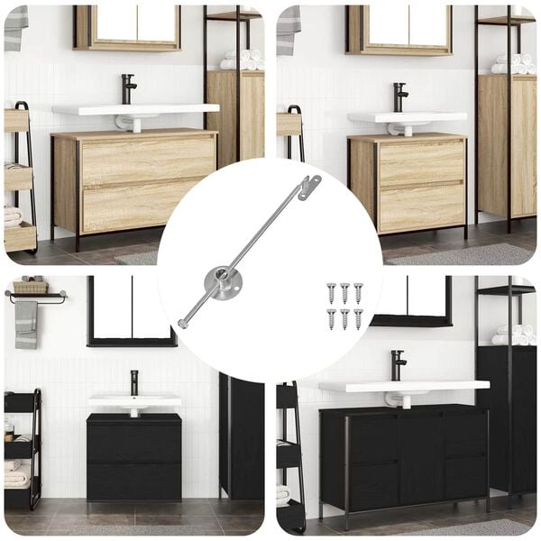 vidaXL Zugstangen-Scharnier 12 pcs Silber 190 mm Eisen