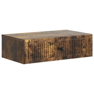 vidaXL Wandmontierter Beistelltisch Ger&auml;ucherte Eiche Holzwerkstoff