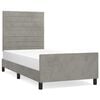 vidaXL Bettgestell ohne Matratze Hellgrau 80x200 cm Samt