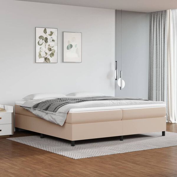 vidaXL Boxspringbettgestell Cappuccino-Braun 200x200 cm Kunstleder
