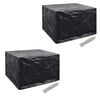 vidaXL Gartenm&ouml;bel-Abdeckungen 2 Stk. 4 Personen Poly Rattan 8 &Ouml;sen