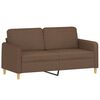 vidaXL 2-Sitzer-Sofa mit Zierkissen Braun 140 cm Stoff
