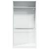 vidaXL Kleiderschrank Weiß 100x50x200 cm Holzwerkstoff