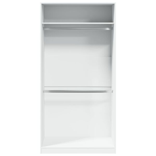 vidaXL Kleiderschrank Weiß 100x50x200 cm Holzwerkstoff