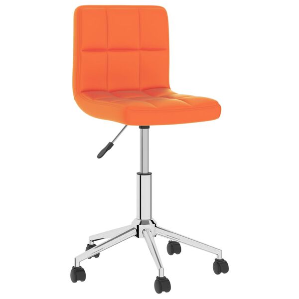 vidaXL Drehbare Esszimmerst&uuml;hle 2 Stk. Orange Kunstleder