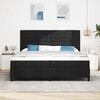 vidaXL Boxspringbett mit Matratze mit LED Schwarz 200 x 200 cm Stoff