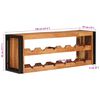 vidaXL Weinregal Braun 100 x 45 x 33 cm Massivholz Akazie