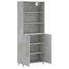 vidaXL Highboard Betongrau 69,5x34x180 cm Holzwerkstoff
