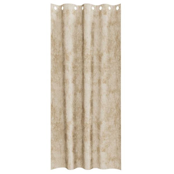 vidaXL Samtvorhänge mit Vorhängen 2 pcs Creme 225 x 140 cm Samt