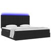 vidaXL Bett mit Stauraum und LED mit LED Schwarz 200 x 200 cm Samt