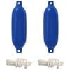 vidaXL Bootsfender 2 stk. &Oslash; 11 x 40 cm Blau PVC