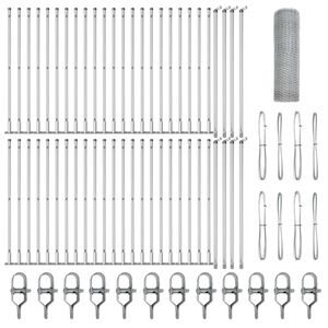 vidaXL Zaunpfosten Silber