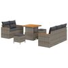 vidaXL Gartensofa-set 8 pcs Grau Poly-Rattan