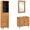 vidaXL Badezimmerm&ouml;bel-Set 3 Stk. Braun Holzwerkstoff