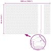 vidaXL Zaunpfosten Grau 50 x 0,6 m (25 mm Mesh) Stahl und PVC