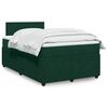 vidaXL Boxspringbett mit Matratze Dunkelgr&uuml;n 120x190 cm Samt