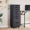 vidaXL Rollschrank mit Schubladen MOSS Grau Massivholz Kiefer