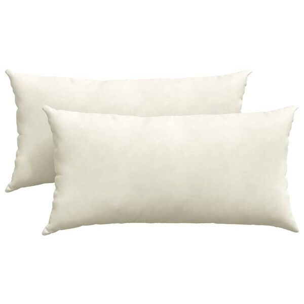 vidaXL Sofakissen 2 St&uuml;ck Creme 80 x 40 cm Cordstoff