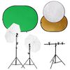 vidaXL Fotostudio-Set mit Leuchten, Hintergrund und Reflektor