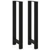 vidaXL Bartischbeine Schwarz 2 Stk. 40x(110-111) cm Stahl