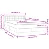 vidaXL Boxspringbett mit Matratze & LED Dunkelgr&uuml;n 160x220 cm Samt