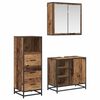 vidaXL Badezimmerm&ouml;bel-Set mit Schubladen 3 pcs Altholz Holzwerkstoff