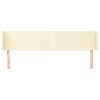 vidaXL Kopfteil mit Ohren Creme 163x16x78/88 cm Kunstleder