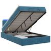 vidaXL Ottoman-Bett mit Matratze und LED Dunkelblau 120 x 190 cm Samt