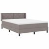 vidaXL Boxspringbett mit Matratze Taupe 200 x 160 cm Polyester