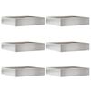 vidaXL Raseneinfassung 6 pcs Silber 60 x 60 x 13 cm Edelstahl