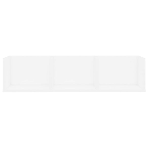 vidaXL CD-Wandregal Weiß 75x18x18 cm Holzwerkstoff