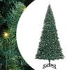 vidaXL K&uuml;nstlicher vorbeleuchteter Weihnachtsbaum mit Kugelset Gr&uuml;n
