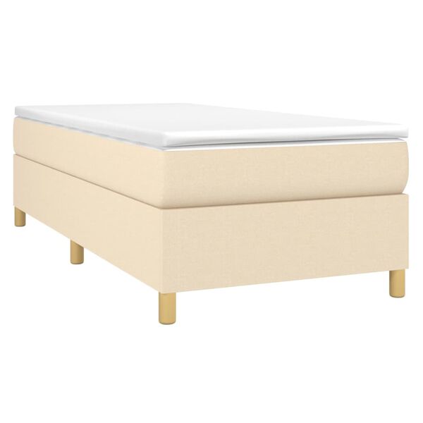 vidaXL Boxspringbettgestell Creme 80x200 cm Stoff