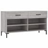 vidaXL Schuhbank Grau Sonoma 102x35x55 cm Holzwerkstoff