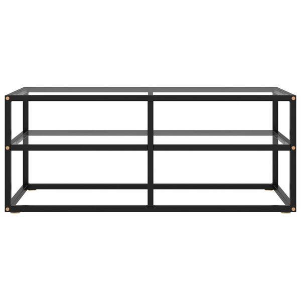 vidaXL TV-Schrank Schwarz mit Hartglas 100x40x40 cm