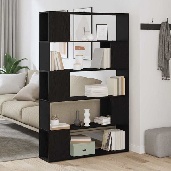 vidaXL TV-Schrankset Schwarz Eichen-Optik 100 x 24 x 155 cm