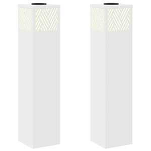 vidaXL Solar LED Weg Licht 2 stk. Warmes Wei&szlig; 18 x 18 x 80 cm