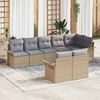 vidaXL Gartensofa-set mit Speicher 8 pcs Beige Poly-Rattan