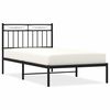 vidaXL Bettgestell mit Kopfteil Metall Schwarz 100x190 cm