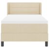 vidaXL Boxspringbett mit Matratze Creme 190 x 90 cm Polyester