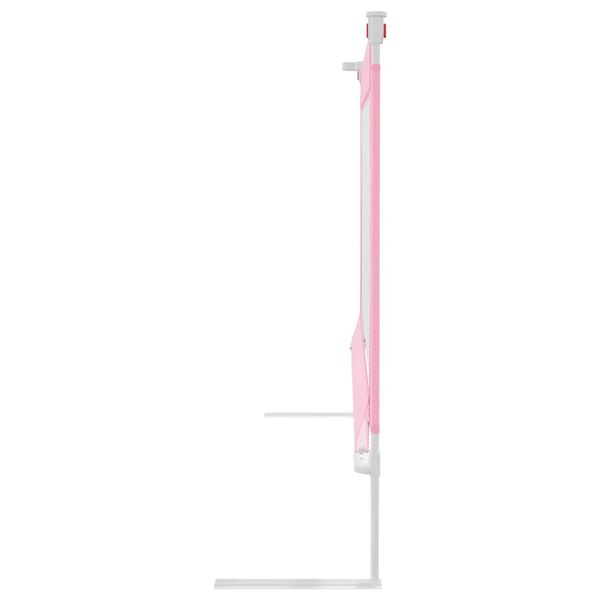 vidaXL Kleinkind-Bettschutzgitter Rosa 150x25 cm Stoff