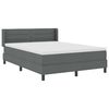 vidaXL Boxspringbett mit Matratze Dunkelgrau 200 x 140 cm Stoff