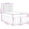 vidaXL Boxspringbett mit Matratze Schwarz 120x190 cm Stoff