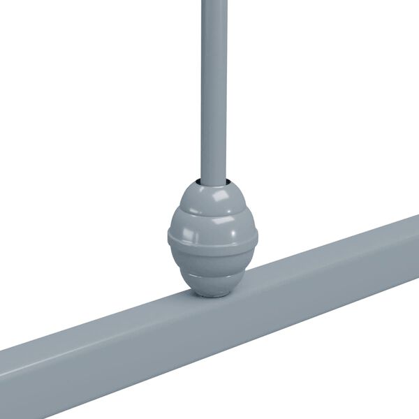 vidaXL Bettgestell Grau Metall 90×200 cm